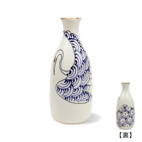 Sake Bottle Crane Kotohogi Hasami Ware (300ml)